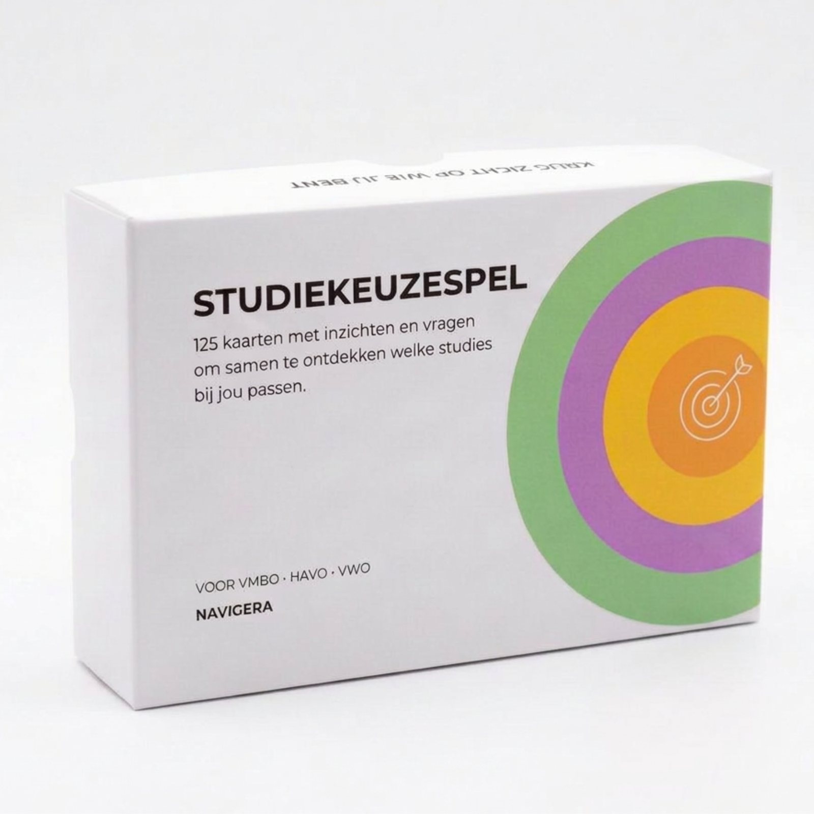 Doosje Studiekeuzespel van Navigera, vooraanzicht